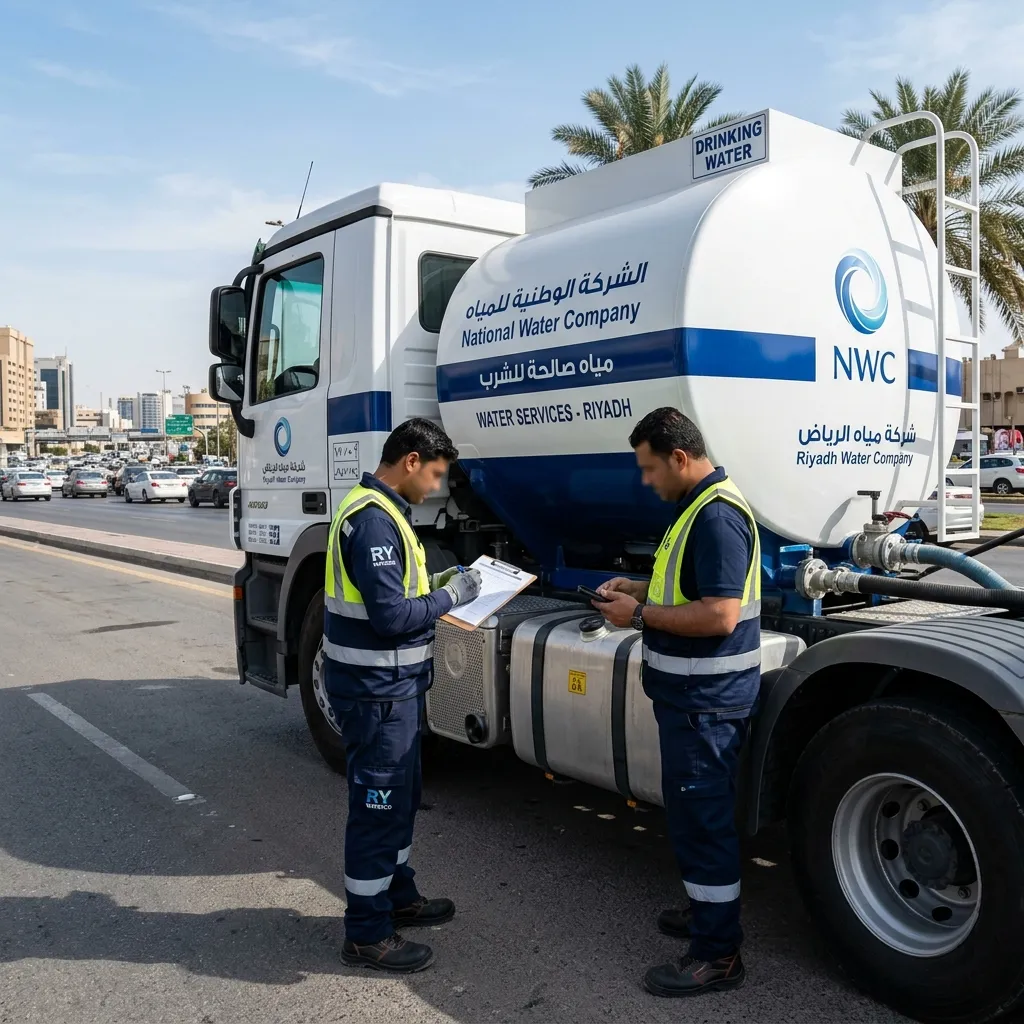 فريق سائقين وايتات مياه وايت مياه بالرياض