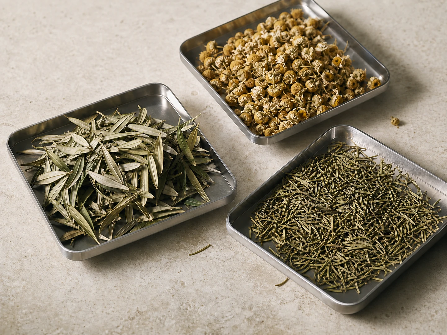 Dried herbs export sample selection